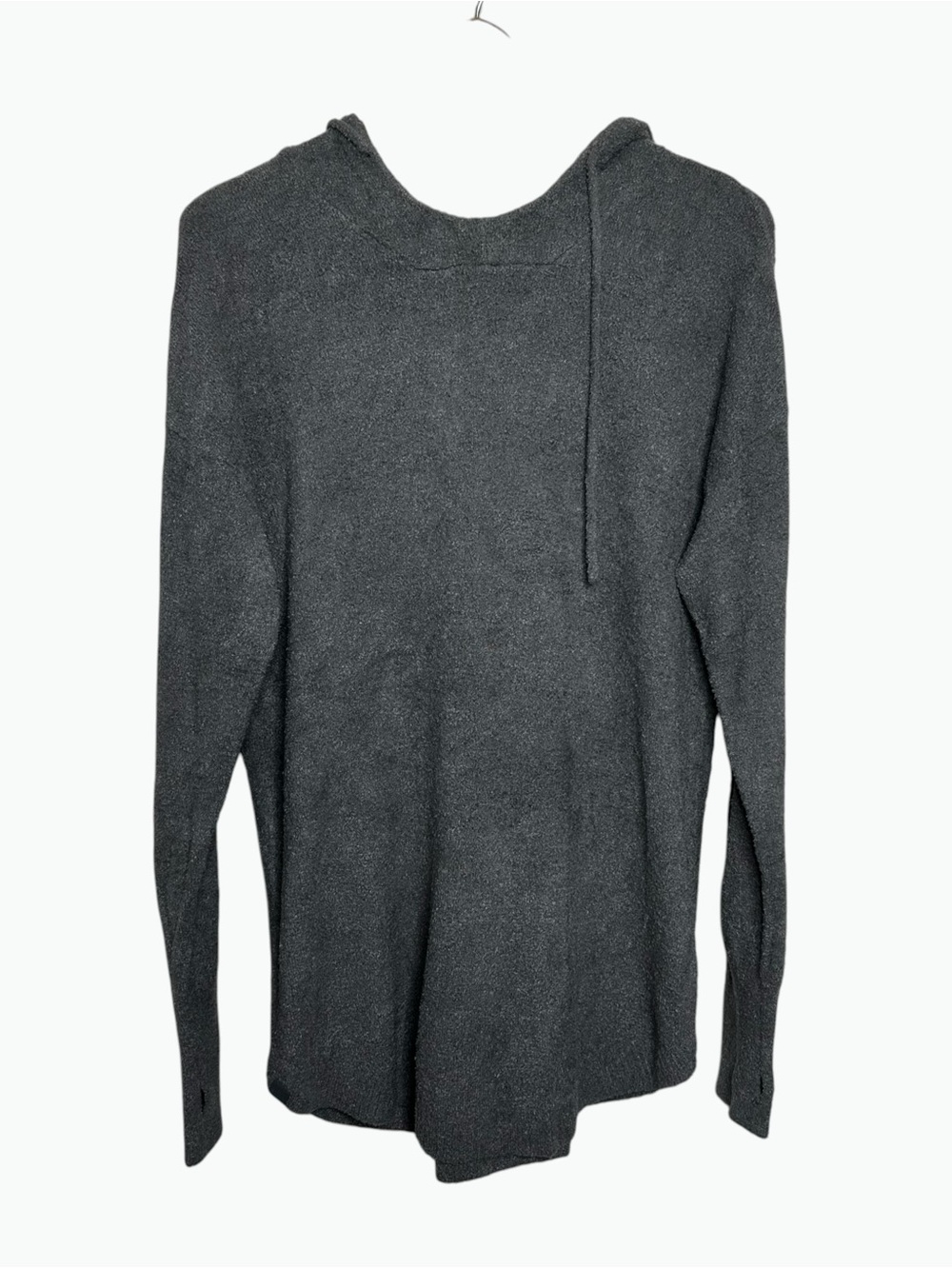 Barefoot Dreams CozyChic Lite Pullover Hoodie Sweater Gray Medium BDWCL21246